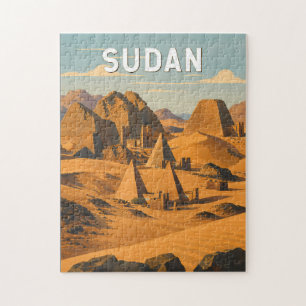 Sudan Illustration Reise Kunst Vintage Puzzle