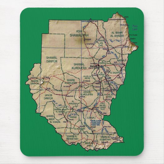 Sudan-Karte Mousepad (Vorne)