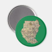 Sudan Map Magnet (Vorderseite/Rückseite)