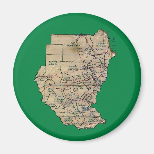 Sudan Map Magnet (Vorne)