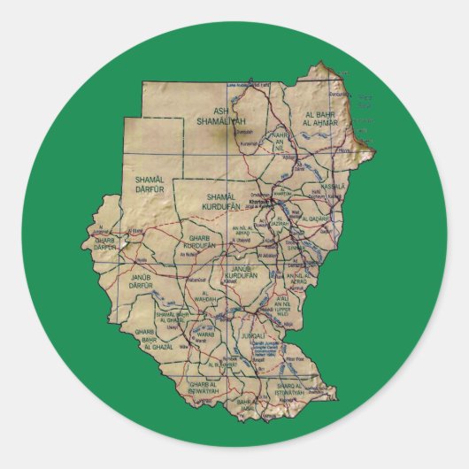 Sudan Map Sticker (Vorderseite)
