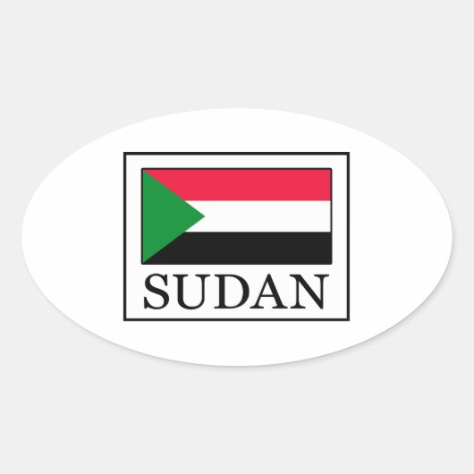 Sudan Ovaler Aufkleber (Vorderseite)
