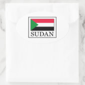 Sudan Ovaler Aufkleber (Tasche)