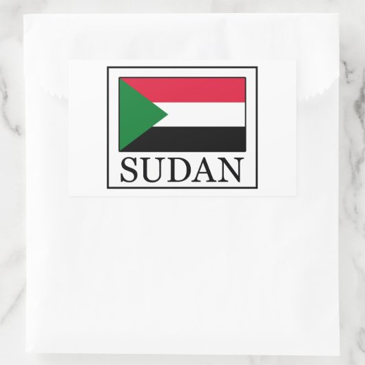 Sudan Rechteckiger Aufkleber (Tasche)