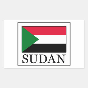 Sudan Rechteckiger Aufkleber