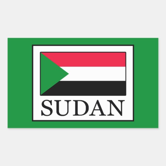 Sudan Rechteckiger Aufkleber (Vorderseite)