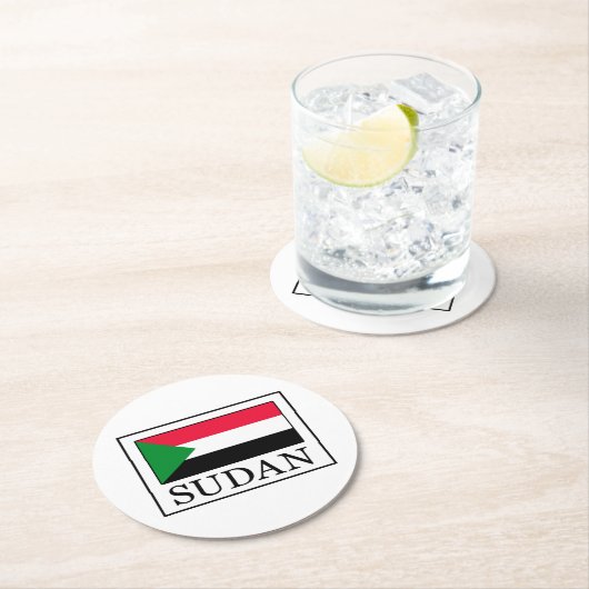 Sudan Runder Pappuntersetzer (Vor Ort)