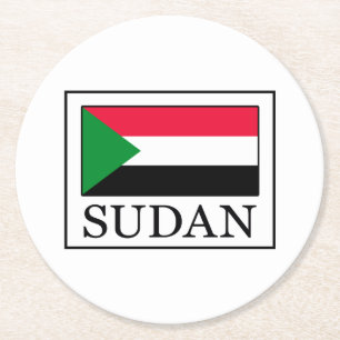 Sudan Runder Pappuntersetzer