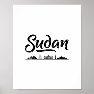 Sudan Skyline Reise Urlaub Outfits Poster