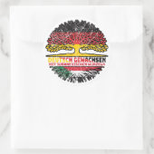 Sudan Sudanesisch Deutsch Deutschland Baum Wurzel Runder Aufkleber (Tasche)