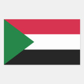 Sudan/sudanische Flagge Rechteckiger Aufkleber (Vorderseite)
