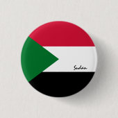 Sudan-Taste, patriotische sudanesische Flaggenmode Button (Vorderseite)