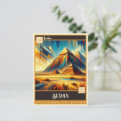 Sudan | Vintage Malerei Postkarte (Stehend Vorderseite)