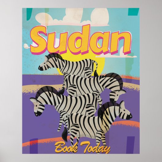 Sudan Vintage Travel Poster. Poster (Vorne)