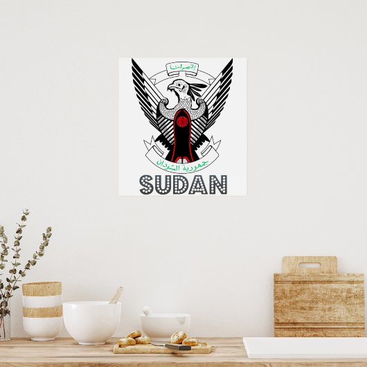 Sudan-Wappen Poster (Küche)