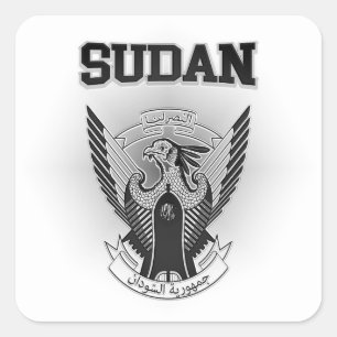Sudan-Wappen Quadratischer Aufkleber