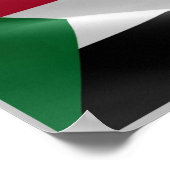Sudan - Waving Flag - Poster (Ecke)