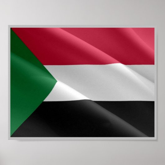 Sudan - Waving Flag - Poster (Vorne)
