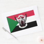 sudanesische Flagge & Emblem, Flagge des Sudan Rechteckiger Aufkleber (Umschlag)