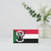 sudanesische Flagge & Emblem, Flagge des Sudan Visitenkarte (Stehend Vorderseite)