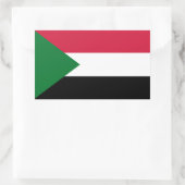 sudanesische Flagge, Flagge des Sudan Rechteckiger Aufkleber (Tasche)