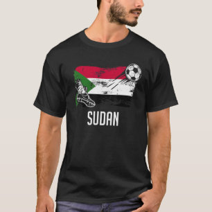 Sudanesische Flagge Jersey Sudanesisches Fußballte T-Shirt