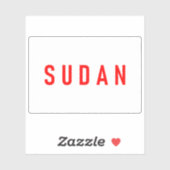 Sudan's flag during the Afro-Asian Conference 1955 Aufkleber (Blatt)