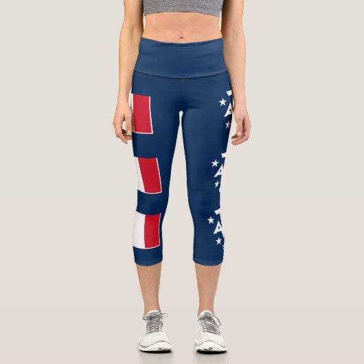 Südantarktische Landschaften in Frankreich Capri Leggings (Vorderseite)