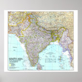 " Südasien: 1997 Detaillierte MAP ... Poster (Vorne)