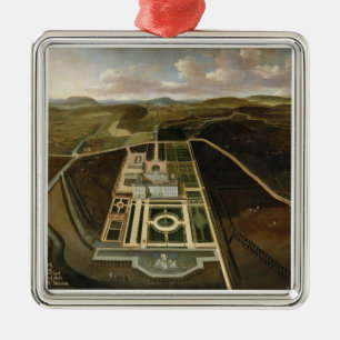 Südaussicht des Hampton Court, Herefordshire, C. Silbernes Ornament