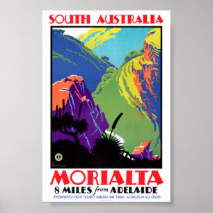 Südaustralien Morialta Vintage-Reiseposter Poster