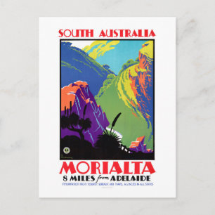 Südaustralien Morialta Vintage Travel Poster Postkarte