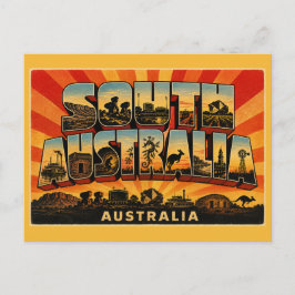 Südaustralien Vintage-Reiseplakat-Kunst Postkarte