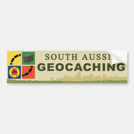 Südaustralier Geocaching AUTOAUFKLEBER (Vorne)