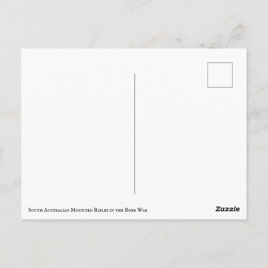 Südaustralische Rifles Postkarte (Rückseite)