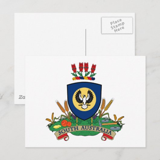 Südaustralischer Wappen Postkarte (Vorne/Hinten)