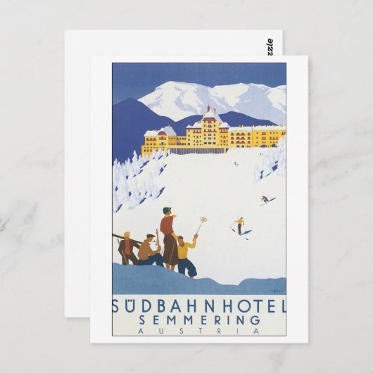 Sudbahn Hotel Semmering Österreich Postkarte (Vorne/Hinten)