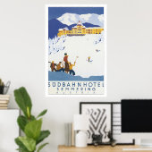 Sudbahn Hotel Semmering Vintage Travel Poster (Heimbüro)
