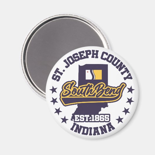 Südbend, Indiana Magnet (Vorderseite/Rückseite)