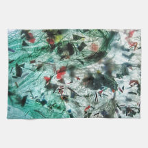 Südblaue abstrakte Küchentücher, Abstrakte Zuhause