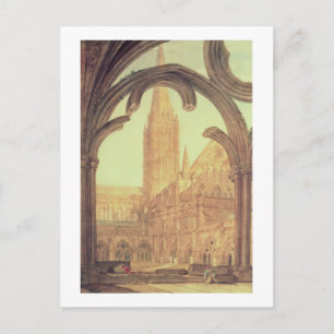 Südblick auf die Kathedrale von Salisbury von der  Postkarte