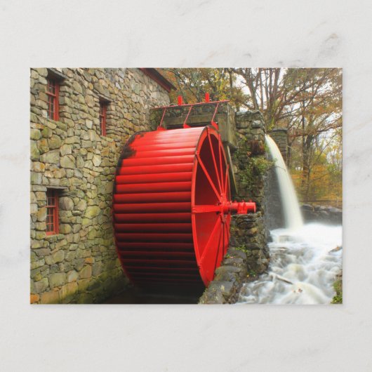 Sudbury Grist Mill Water Wheel Postkarte (Vorderseite)