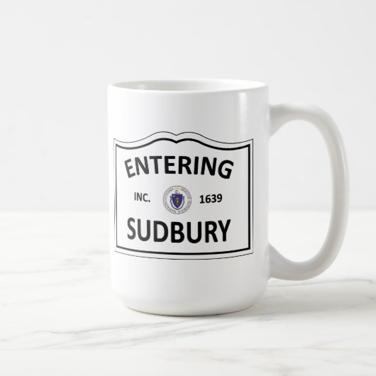 SUDBURY MASSACHUSETTS Hometown-Masse MA Townie Kaffeetasse (Rechts)