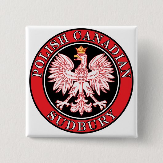 Sudbury Polnischer Adler Button (Vorderseite)