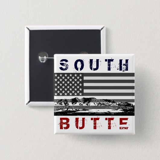Südbutte-"US Flagge-" Knopf Button (Vorne & Hinten)