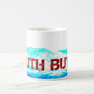 Südbutte-weiße, blaue und rote Kaffee-Tasse Kaffeetasse