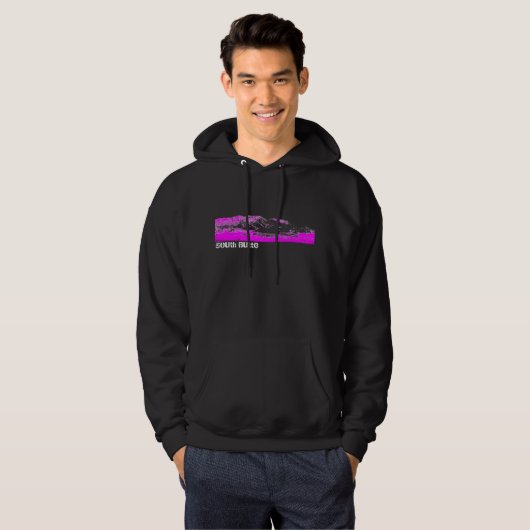SüdButteschwarzer und rosa GebirgsHoodie Hoodie (Vorne ganz)