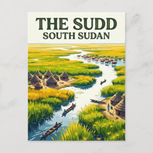 Sudd-Feuchtgebiet Südsudan Postkarte