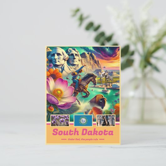 Süddakota Abenteuer Historische Landschaften Postkarte (Stehend Vorderseite)