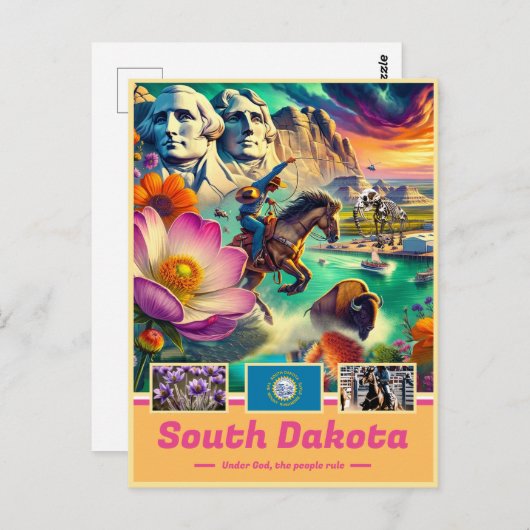 Süddakota Abenteuer Historische Landschaften Postkarte (Vorne/Hinten)